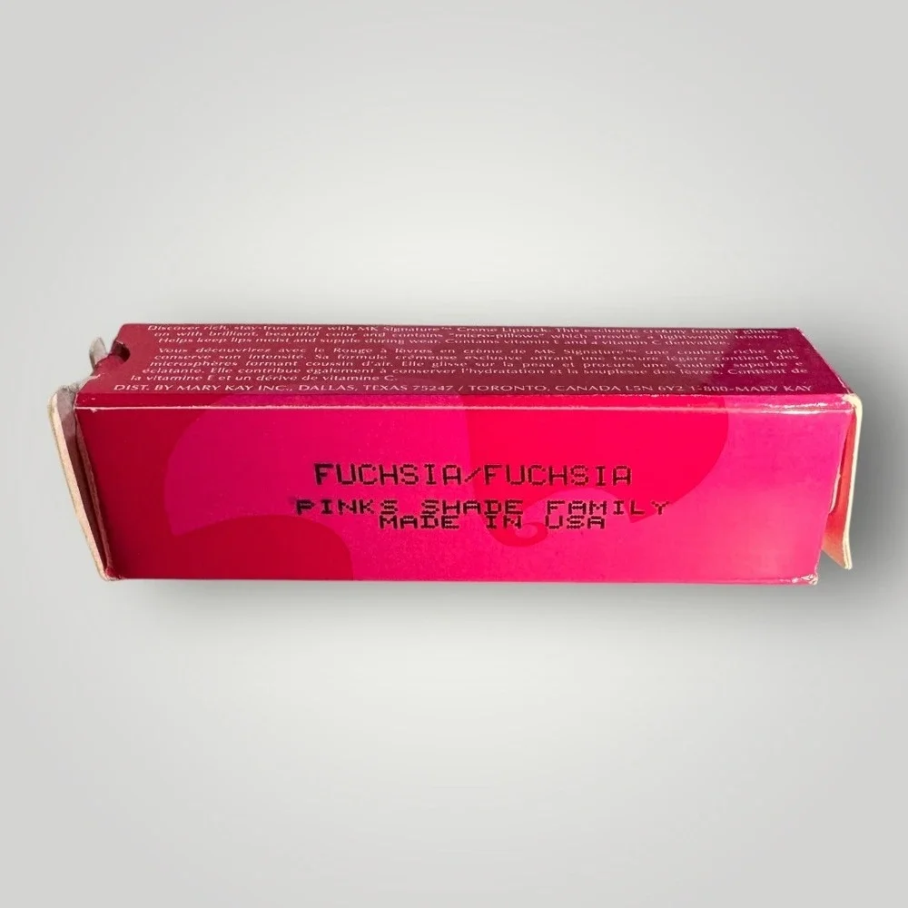 Mary Kay MK Signature Creme Lipstick‎ Fuchsia 2670 Pink Shade Family .13oz USA